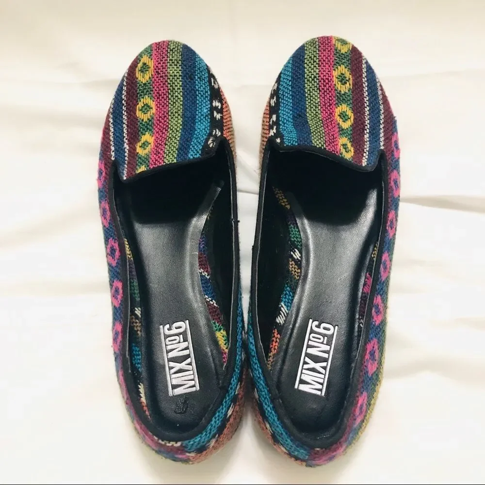 Mix no.6 Aztec Canvas Baja Loafer Flat